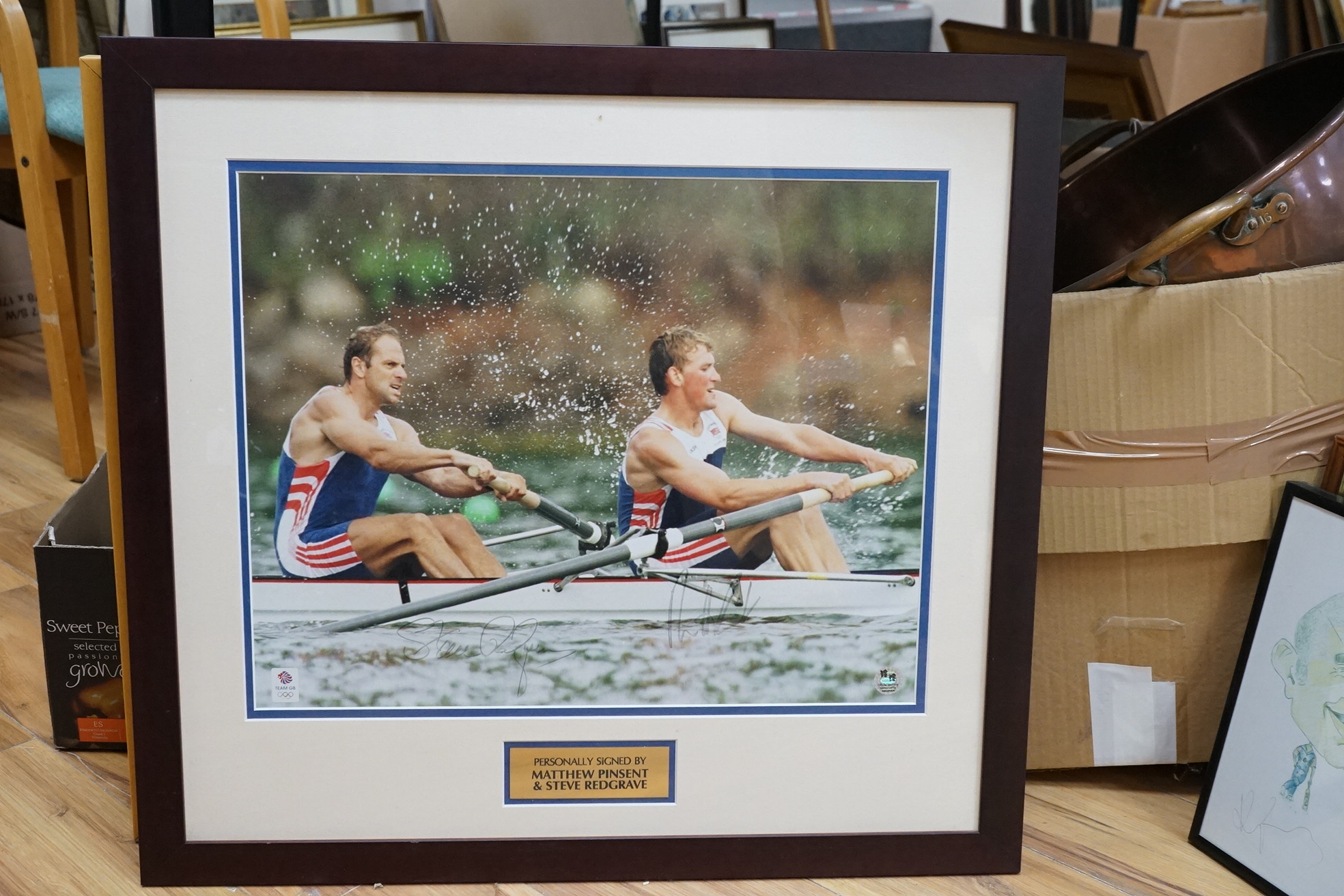 A collection of signed limited edition sporting prints, including, ‘’England Legends, Martin Johnson, Jason Leonard and Jonny Wilkinson’’; The Surrey Legends [cricket]; Freddie Flintoff, Matthew Pinsent and Steve Redgrav